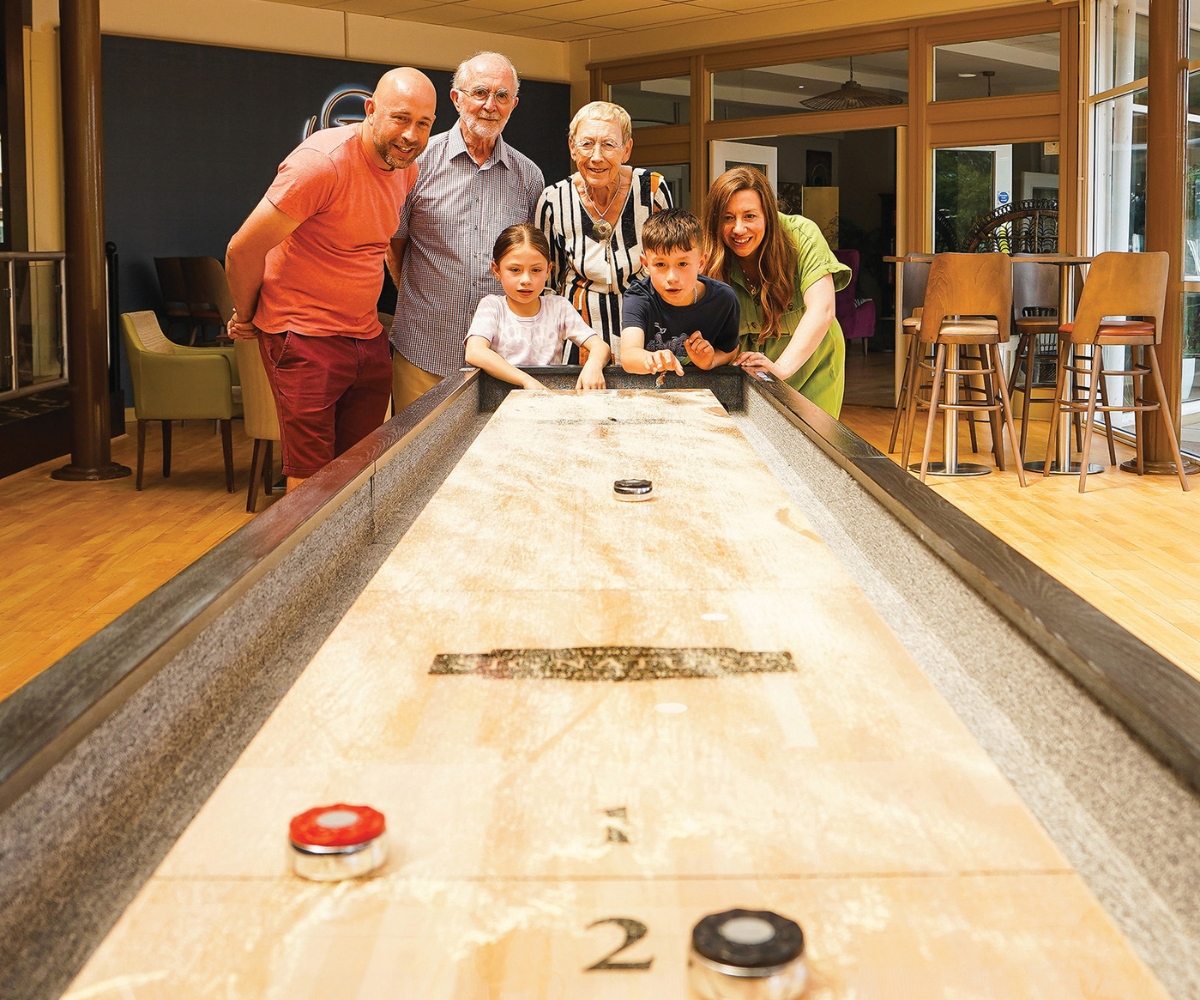 Shuffleboard on family breaks at Potters Resorts Hopton-on-Sea