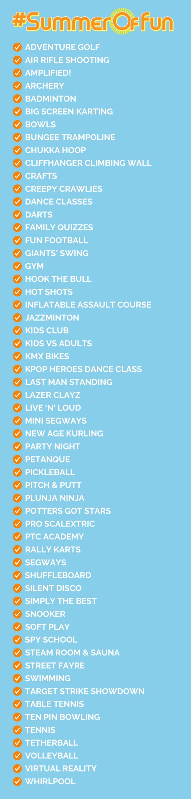 List of activities to enjoy at Potters Resorts Hopton-on-Sea #SummerOfFun